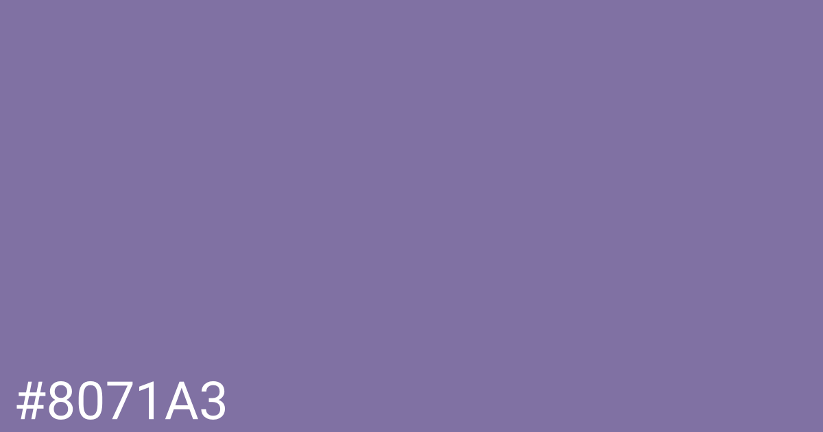 Hex color #8071a3 graphic