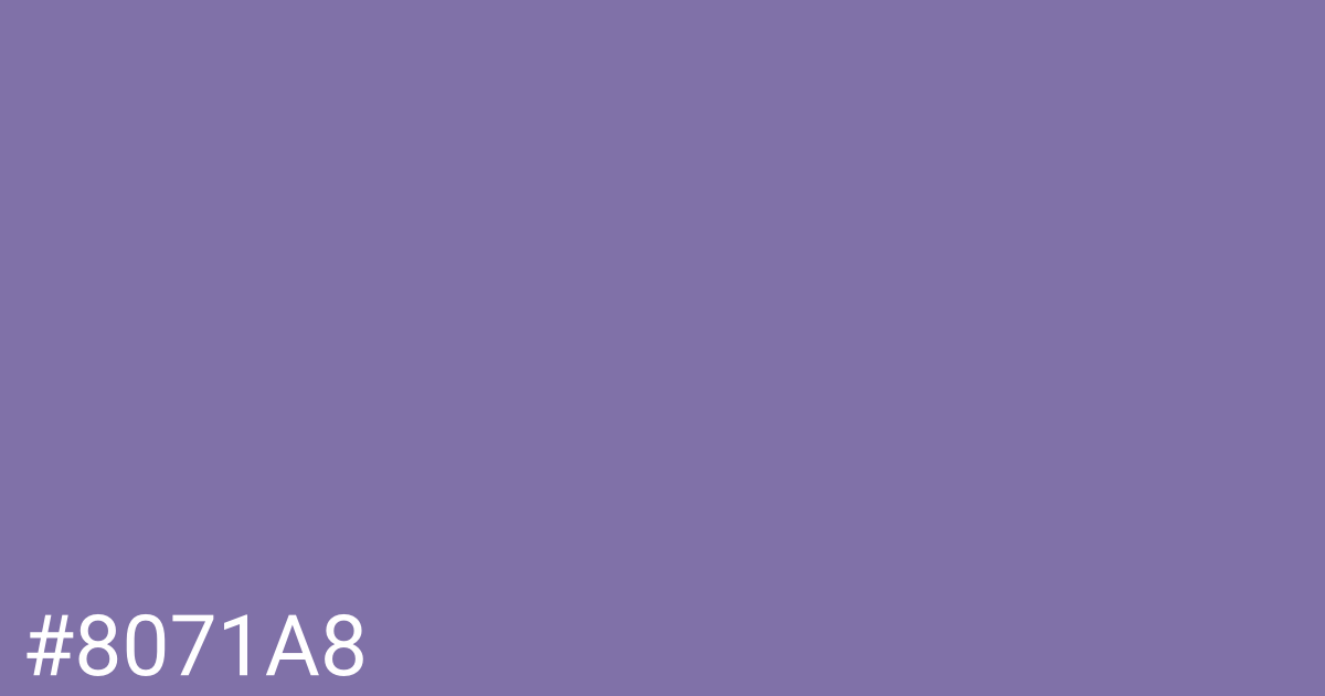 Hex color #8071a8 graphic