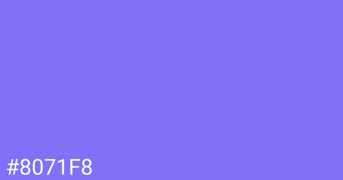 Hex color #8071f8 graphic