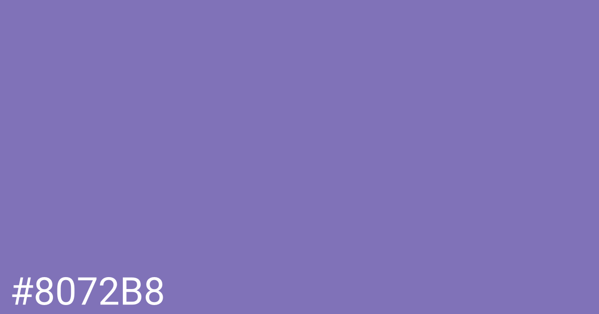 Hex color #8072b8 graphic