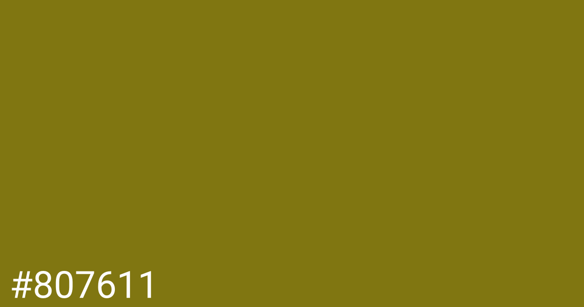 Hex color #807611 graphic
