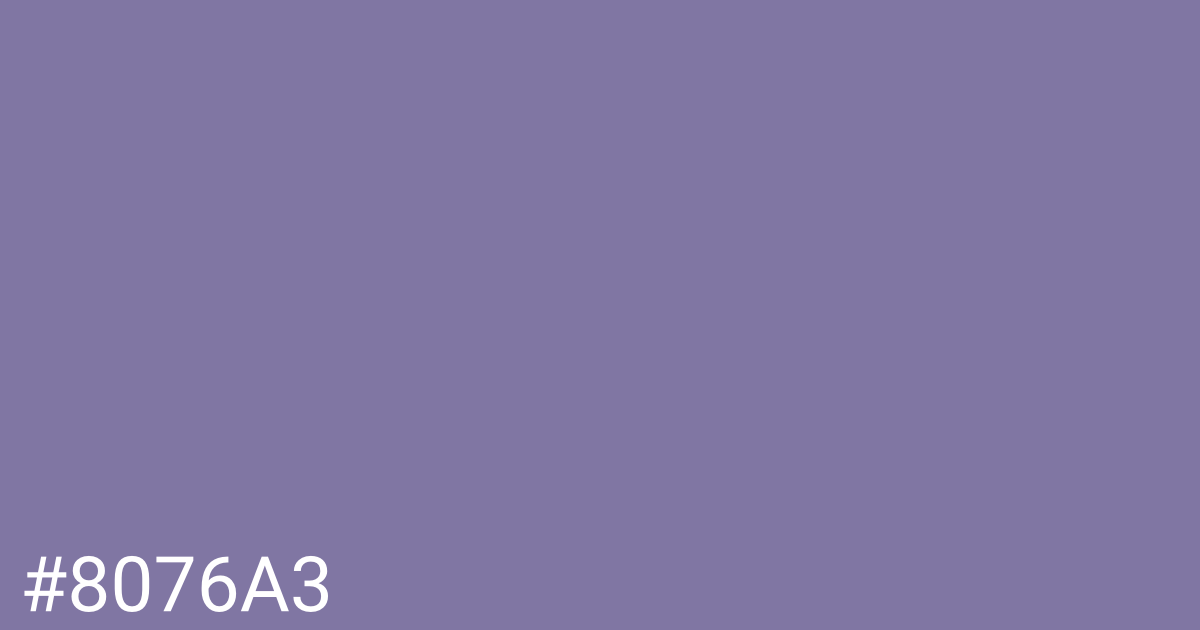 Hex color #8076a3 graphic