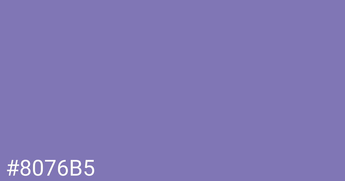 Hex color #8076b5 graphic