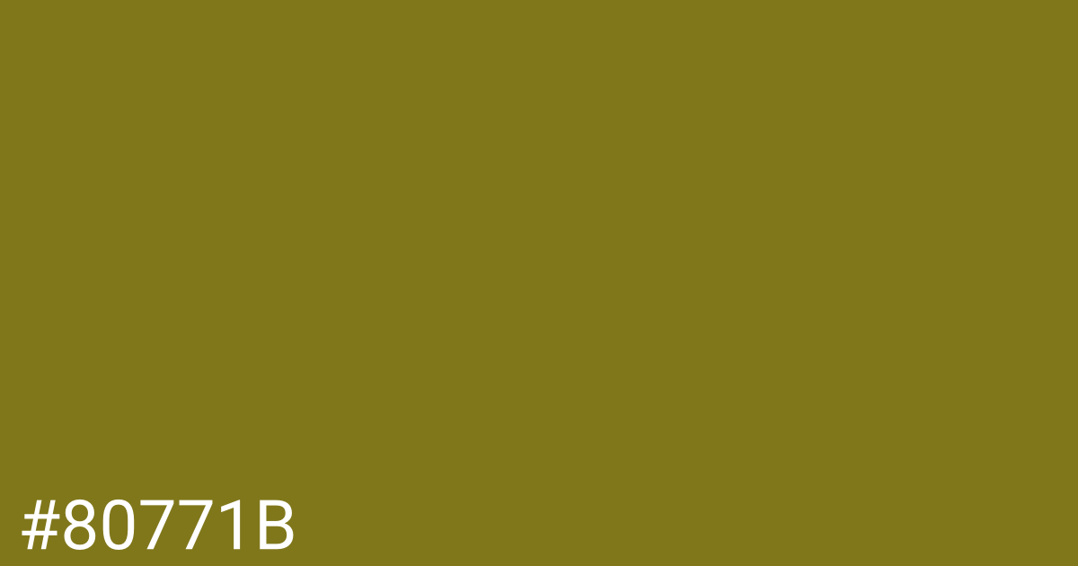 Hex color #80771b graphic