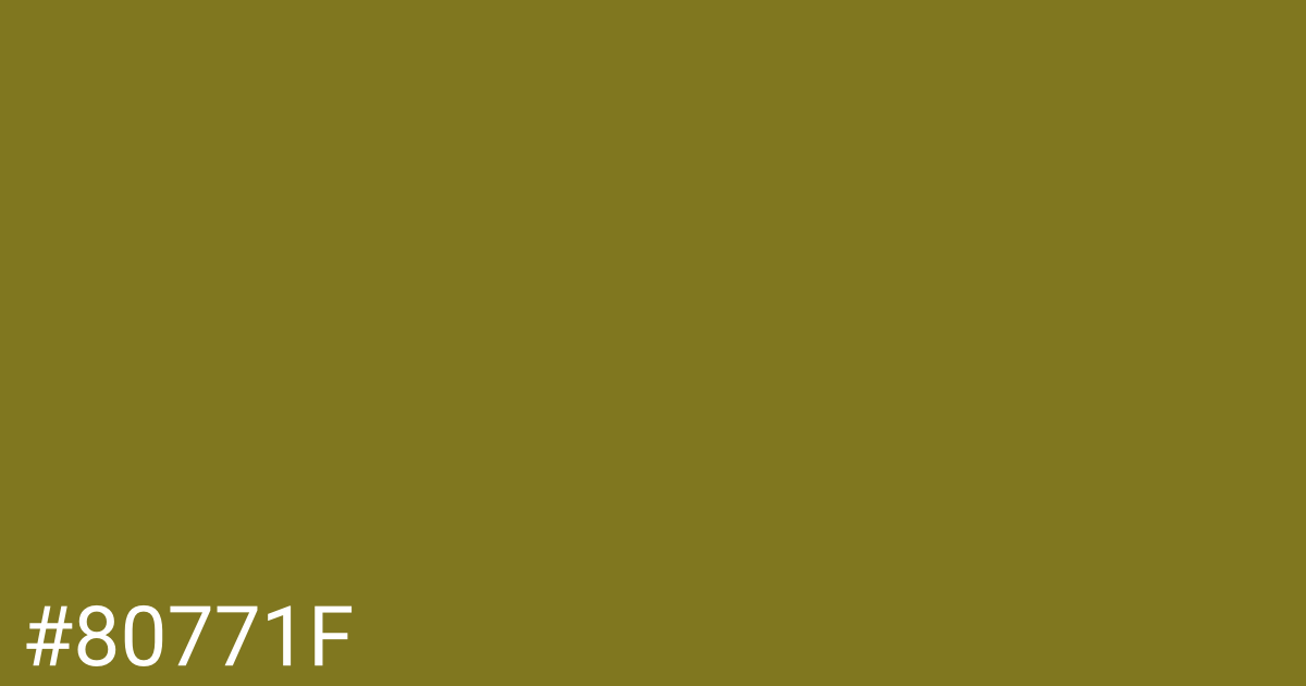 Hex color #80771f graphic