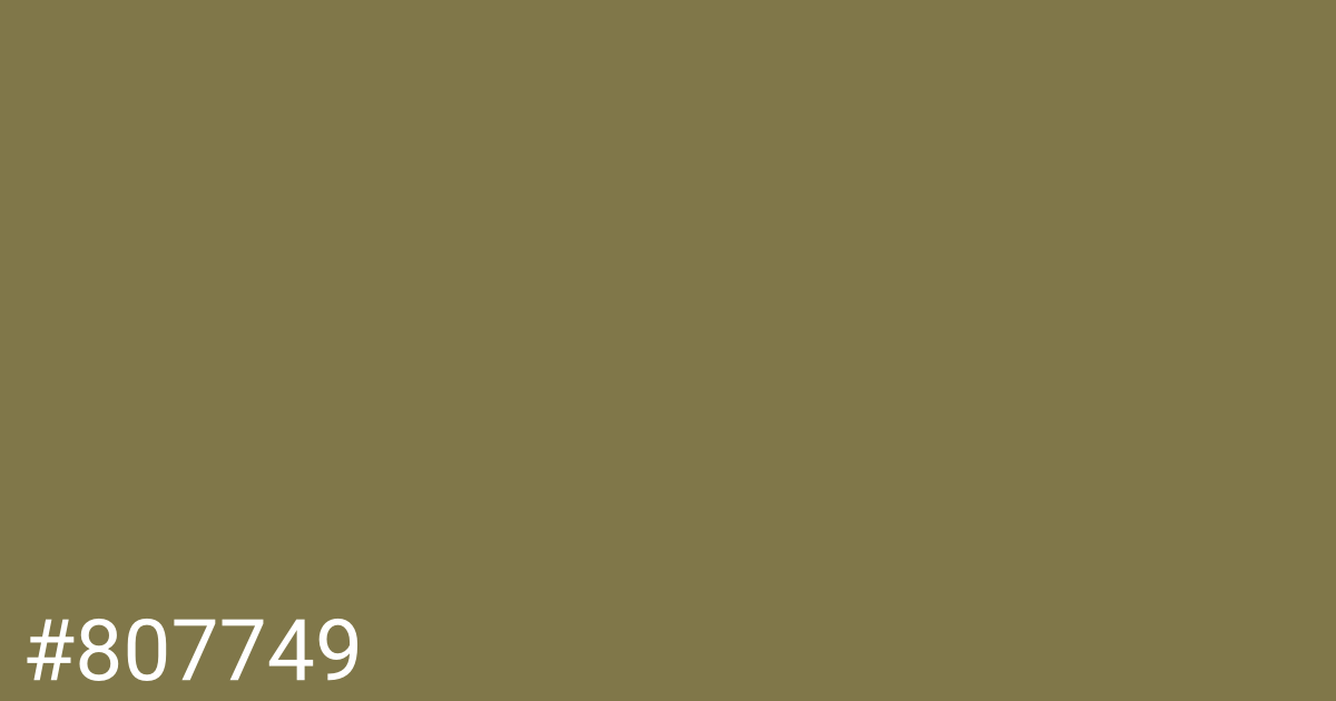 Hex color #807749 graphic