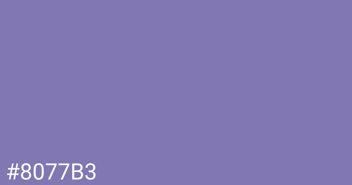 Hex color #8077b3 graphic