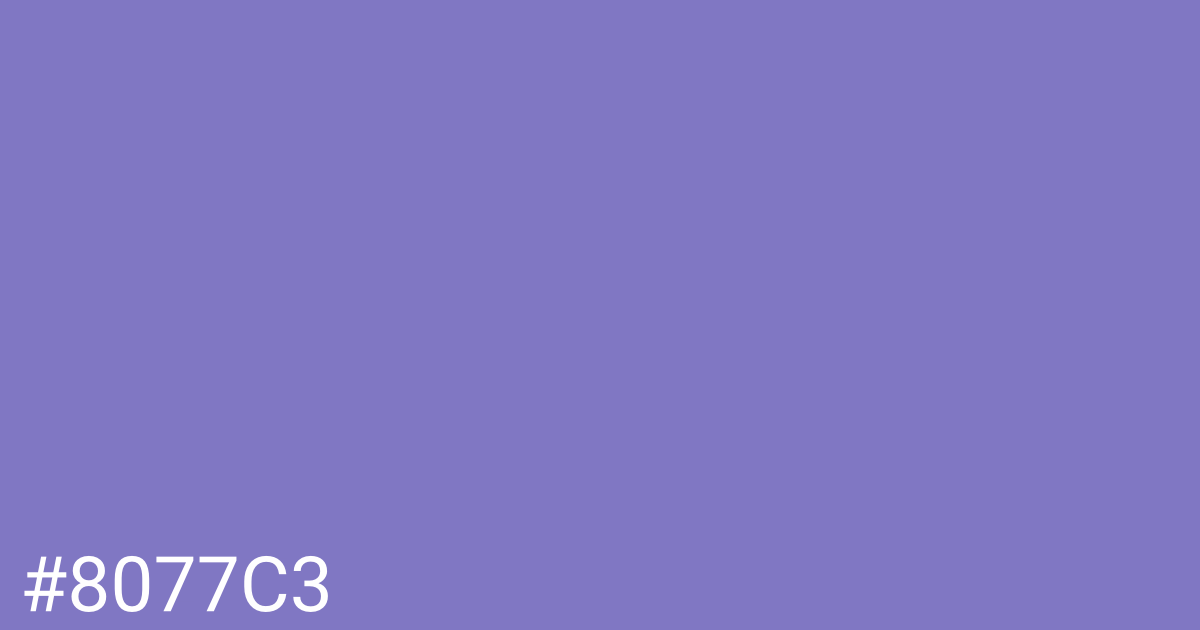 Hex color #8077c3 graphic