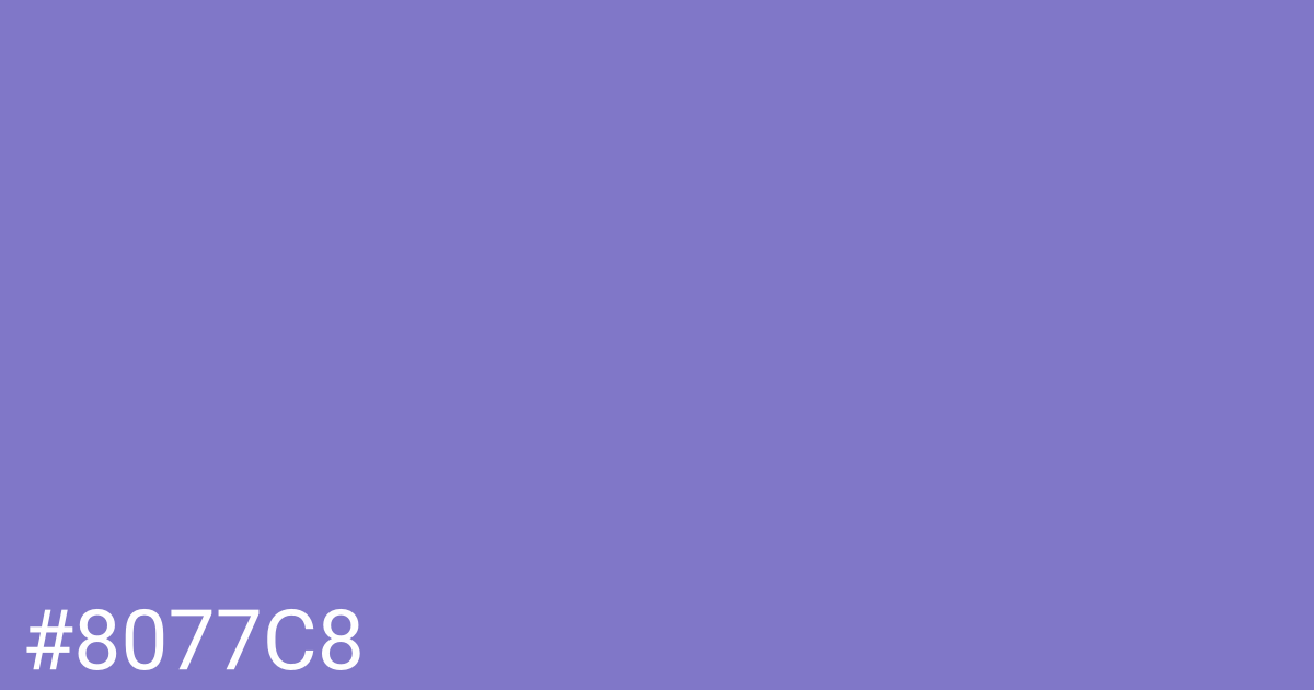 Hex color #8077c8 graphic
