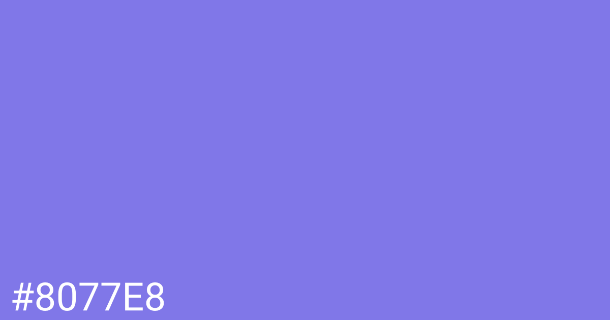 Hex color #8077e8 graphic