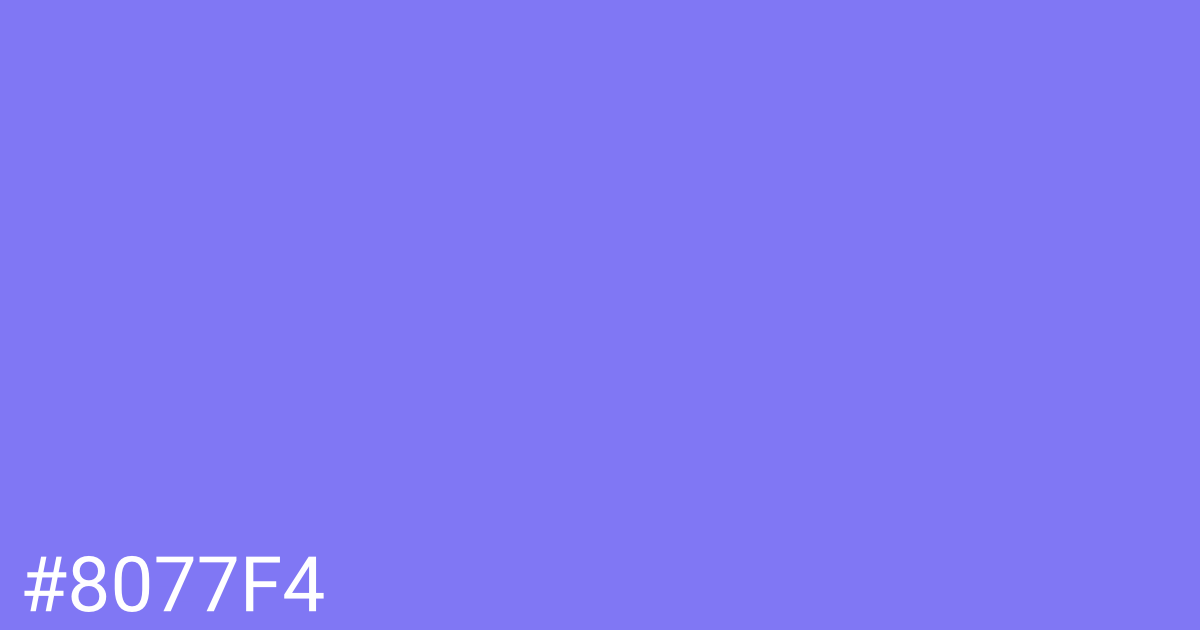Hex color #8077f4 graphic