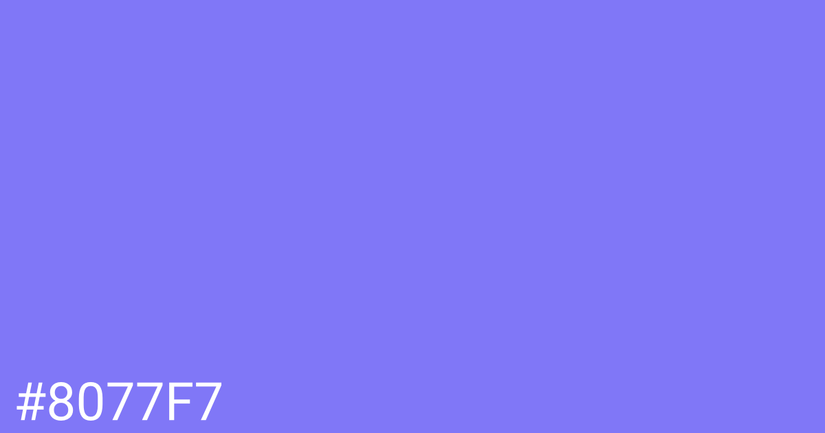 Hex color #8077f7 graphic