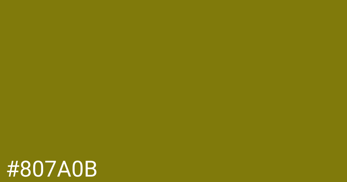 Hex color #807a0b graphic