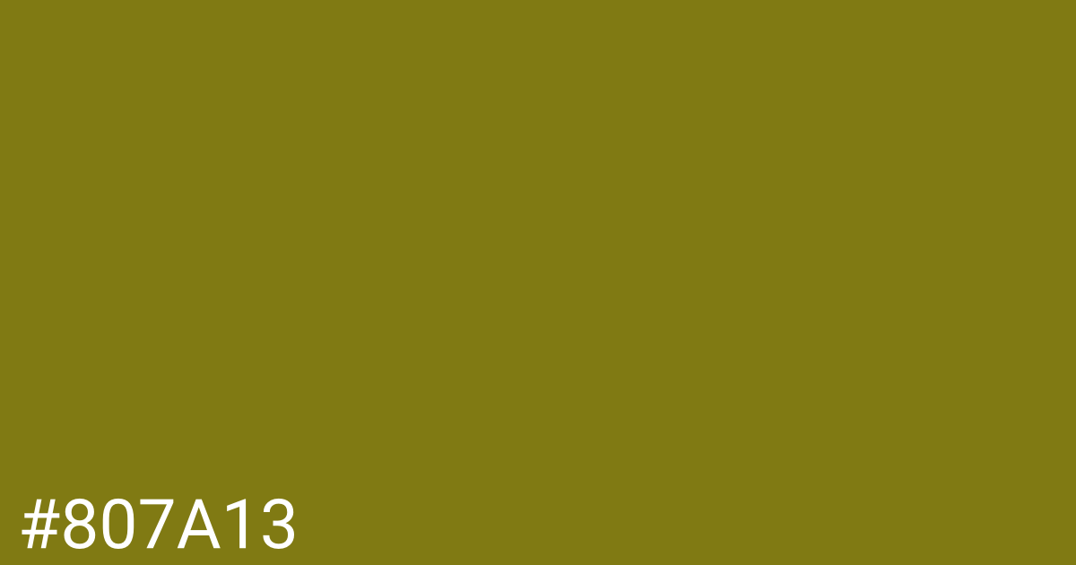 Hex color #807a13 graphic