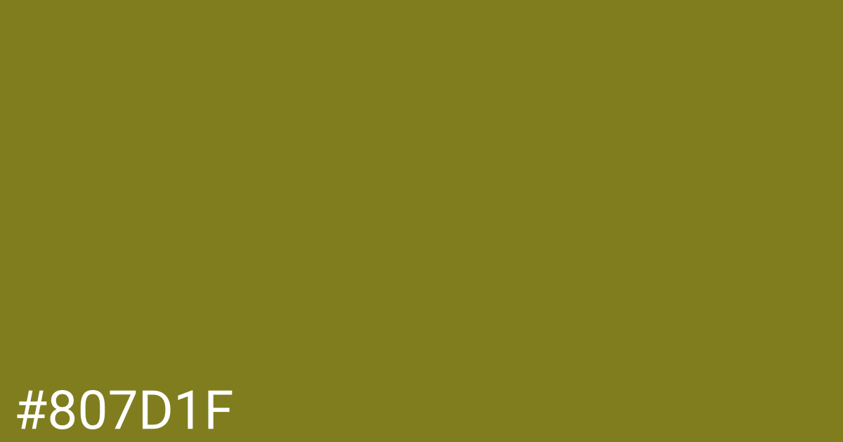 Hex color #807d1f graphic