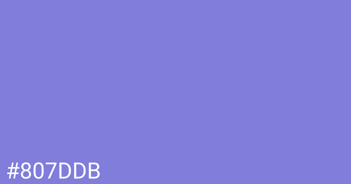 Hex color #807ddb graphic
