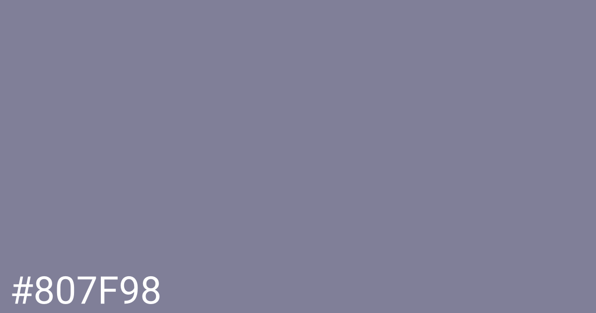 Hex color #807f98 graphic