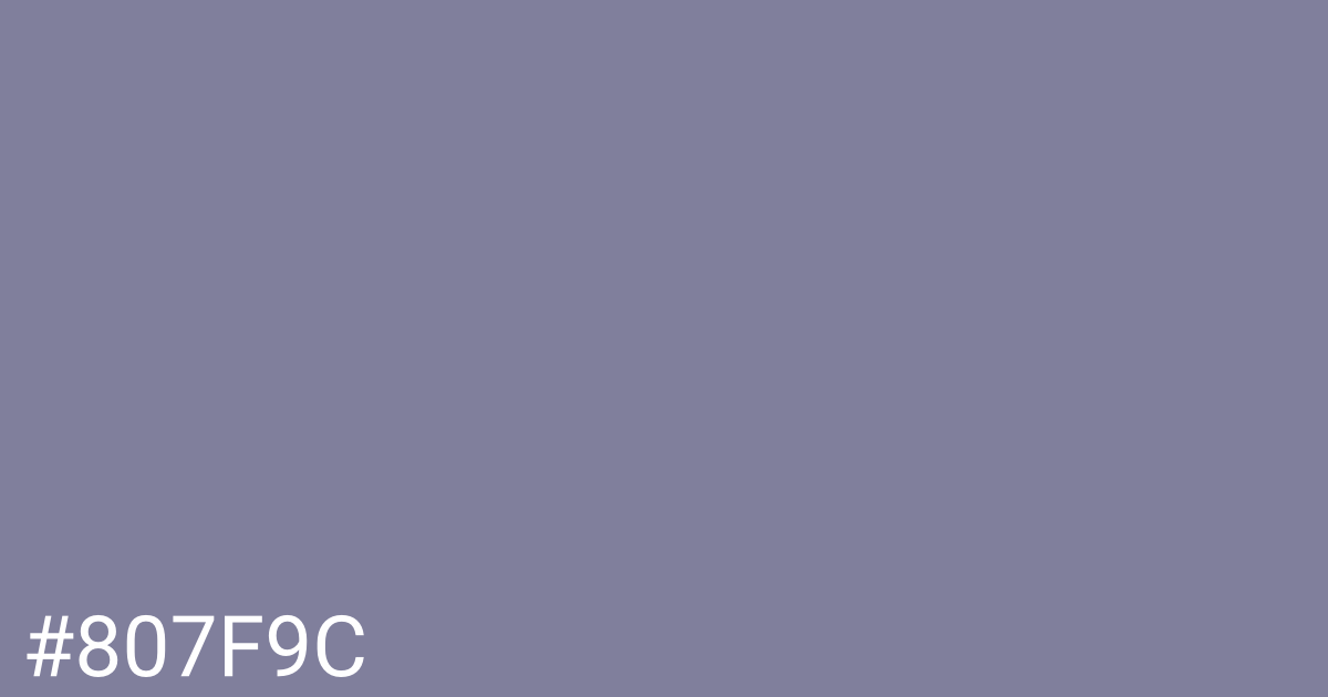 Hex color #807f9c graphic