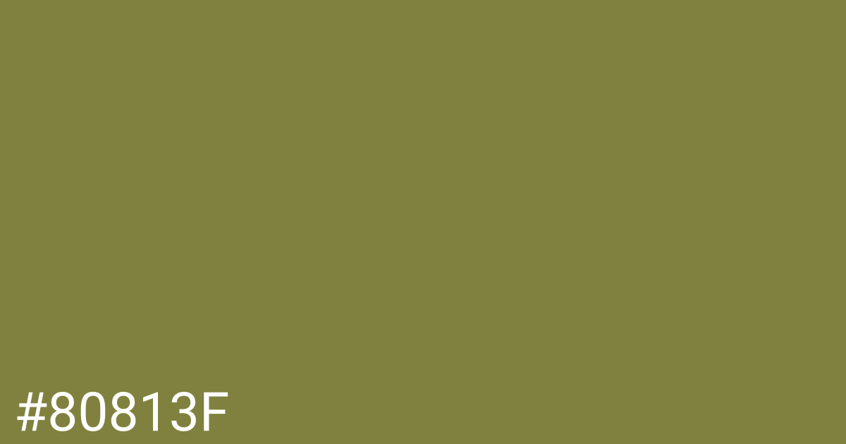 Hex color #80813f graphic