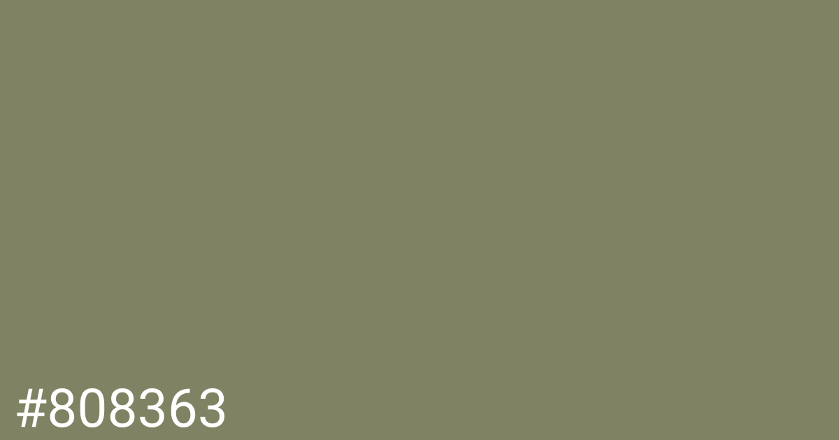 Hex color #808363 graphic