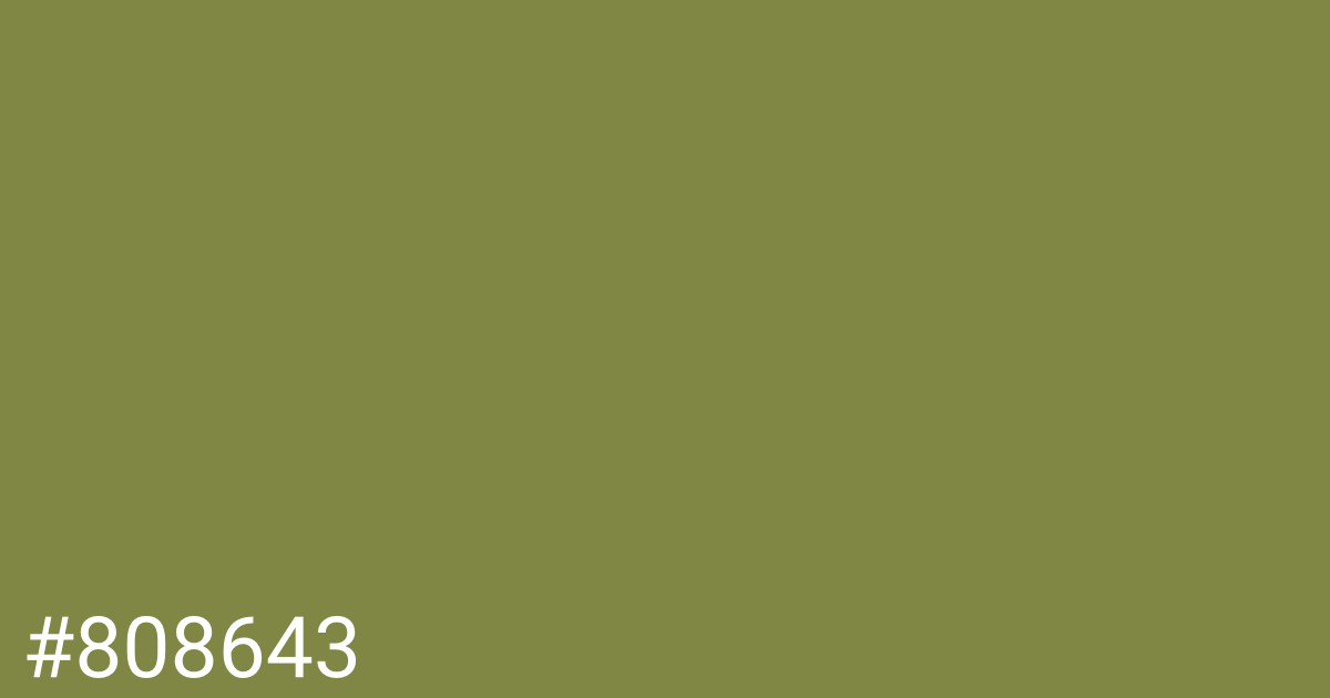 Hex color #808643 graphic