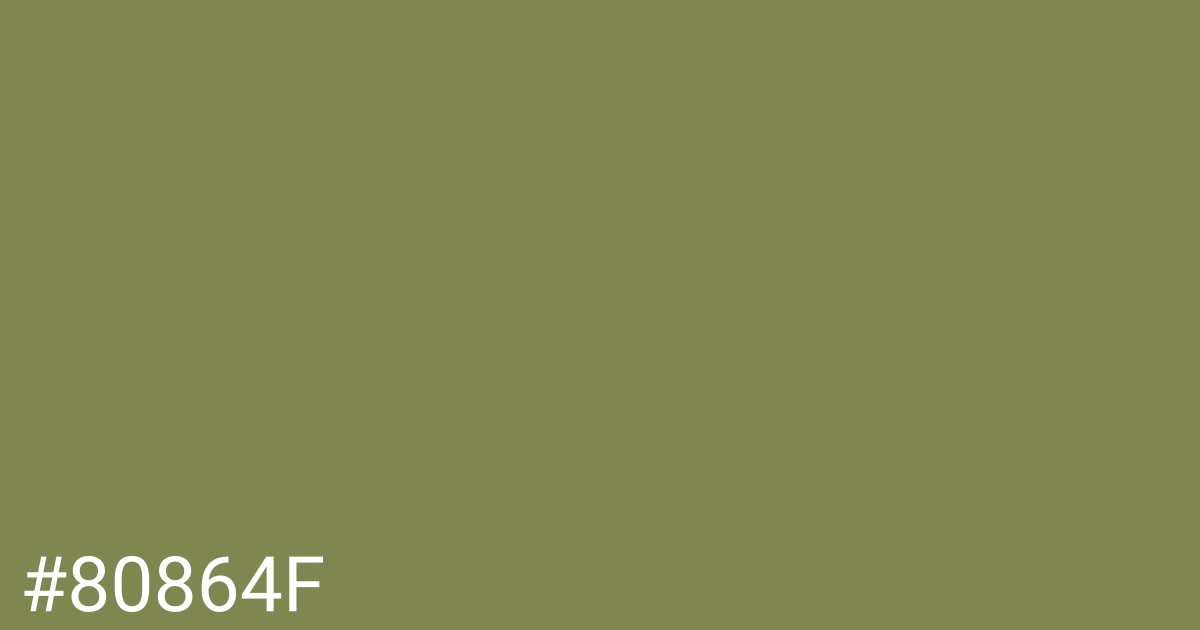 Hex color #80864f graphic