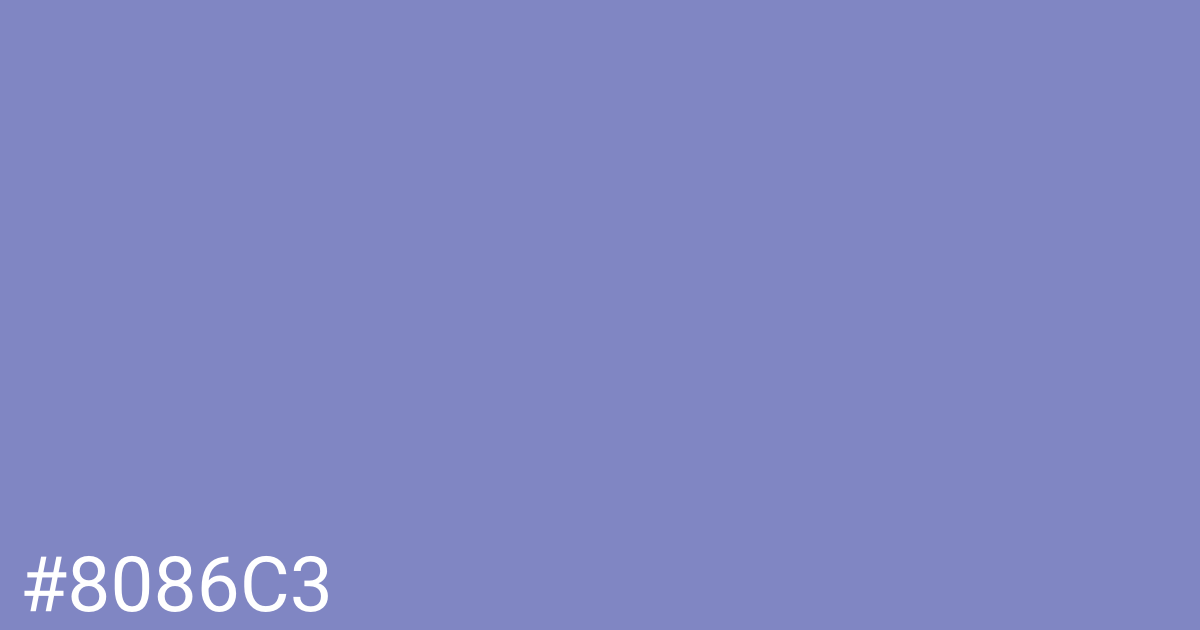 Hex color #8086c3 graphic