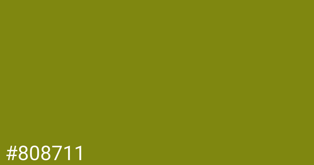 Hex color #808711 graphic