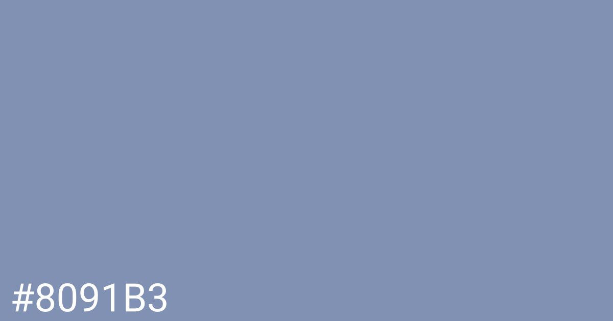 Hex color #8091b3 graphic