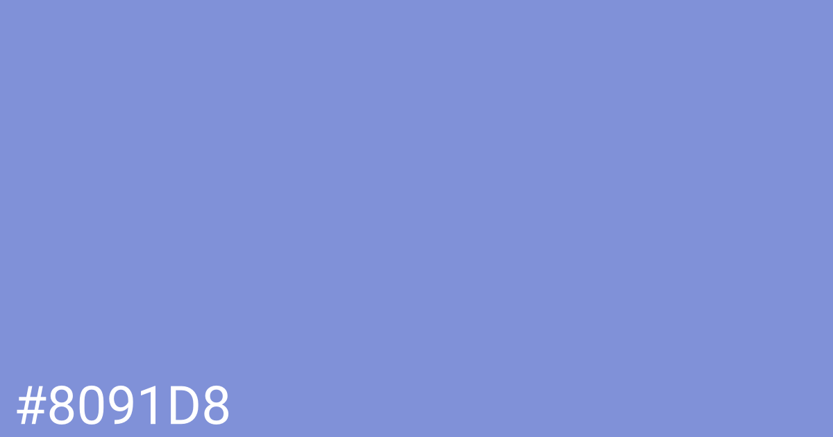 Hex color #8091d8 graphic