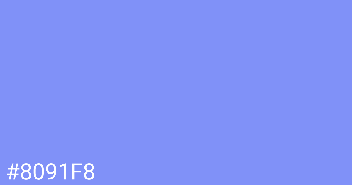 Hex color #8091f8 graphic