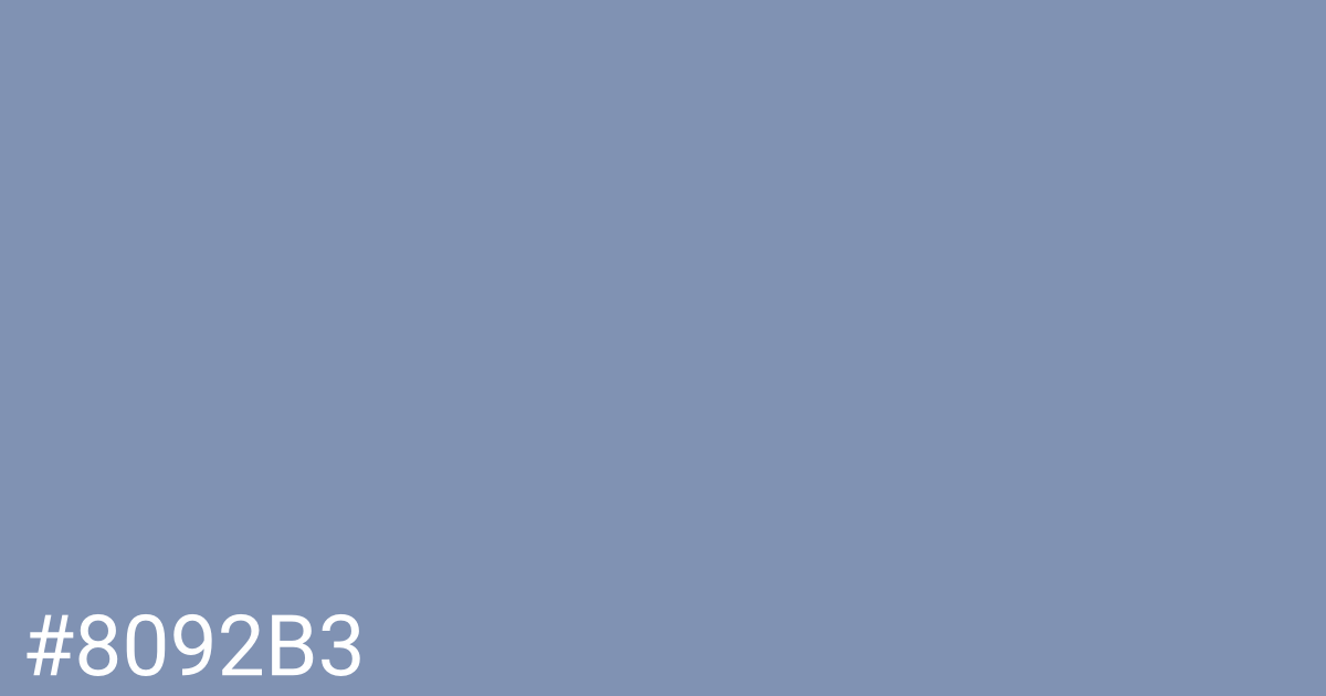 Hex color #8092b3 graphic