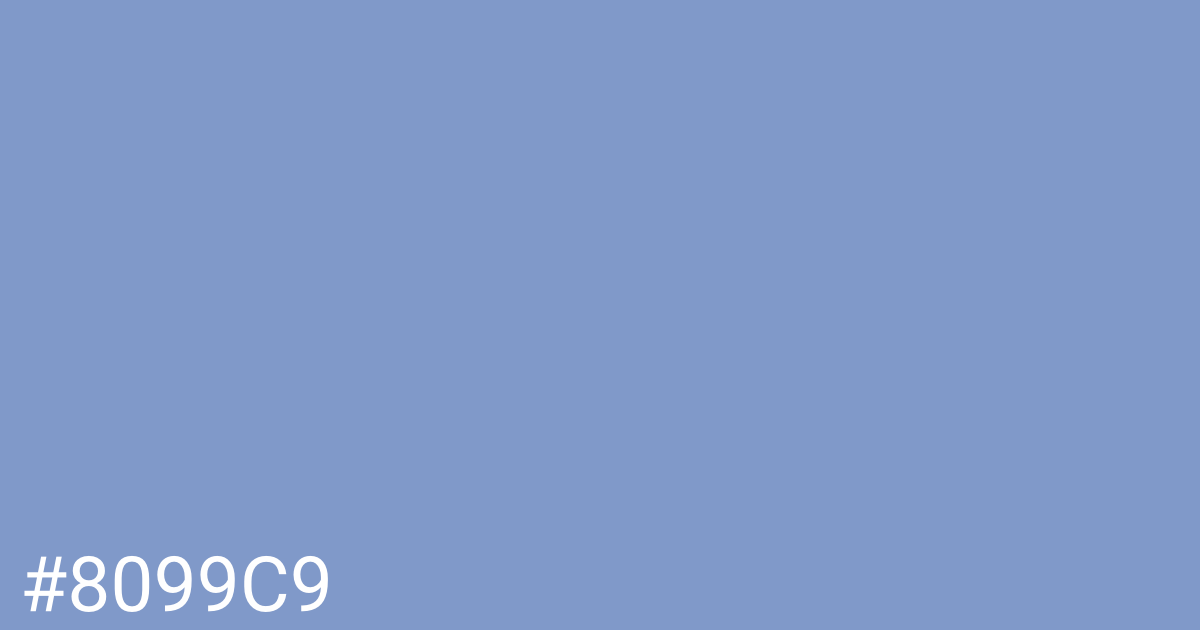 Hex color #8099c9 graphic