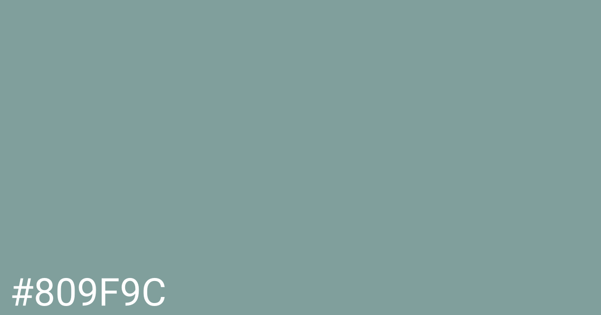 Hex color #809f9c graphic