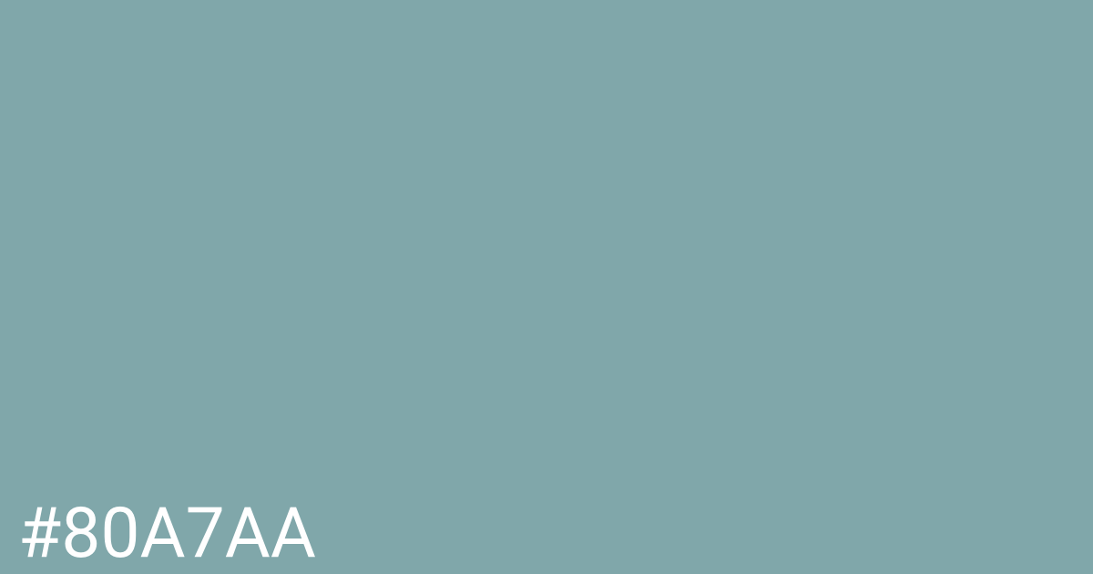 Hex color #80a7aa graphic