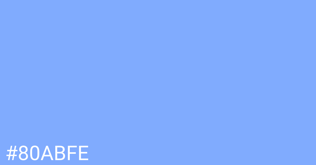 Hex color #80abfe graphic