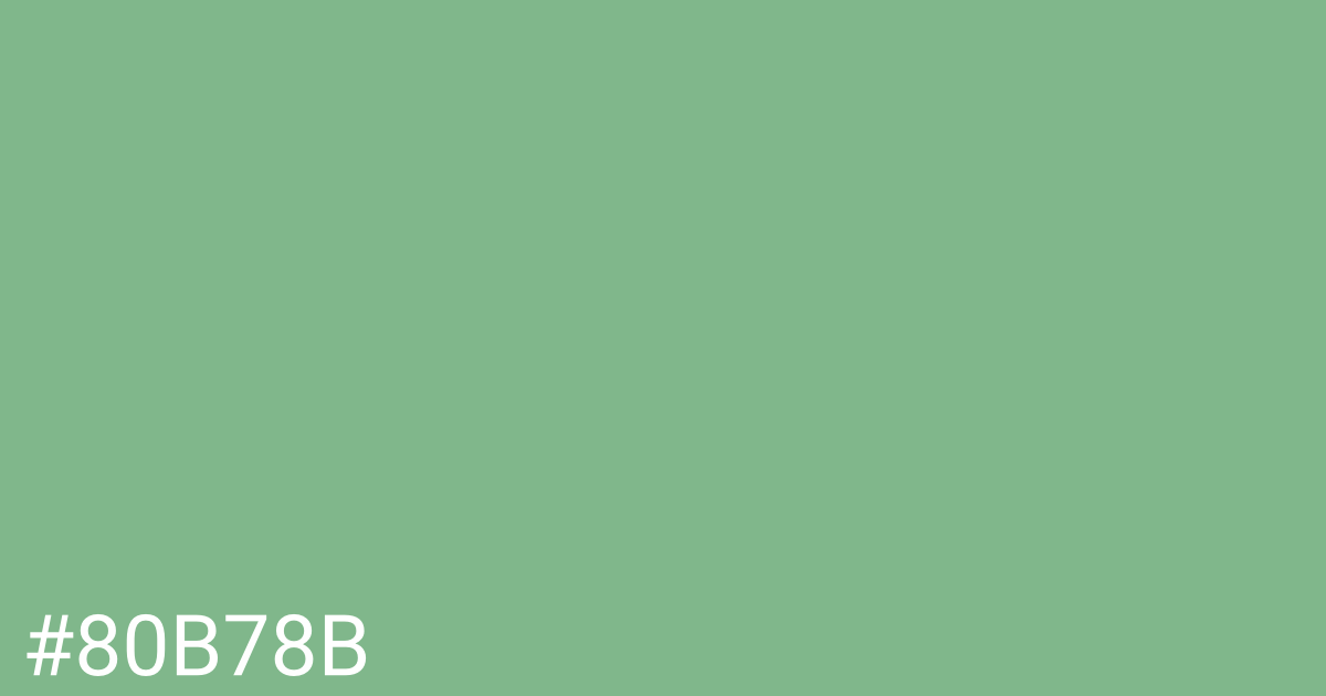 Hex color #80b78b graphic