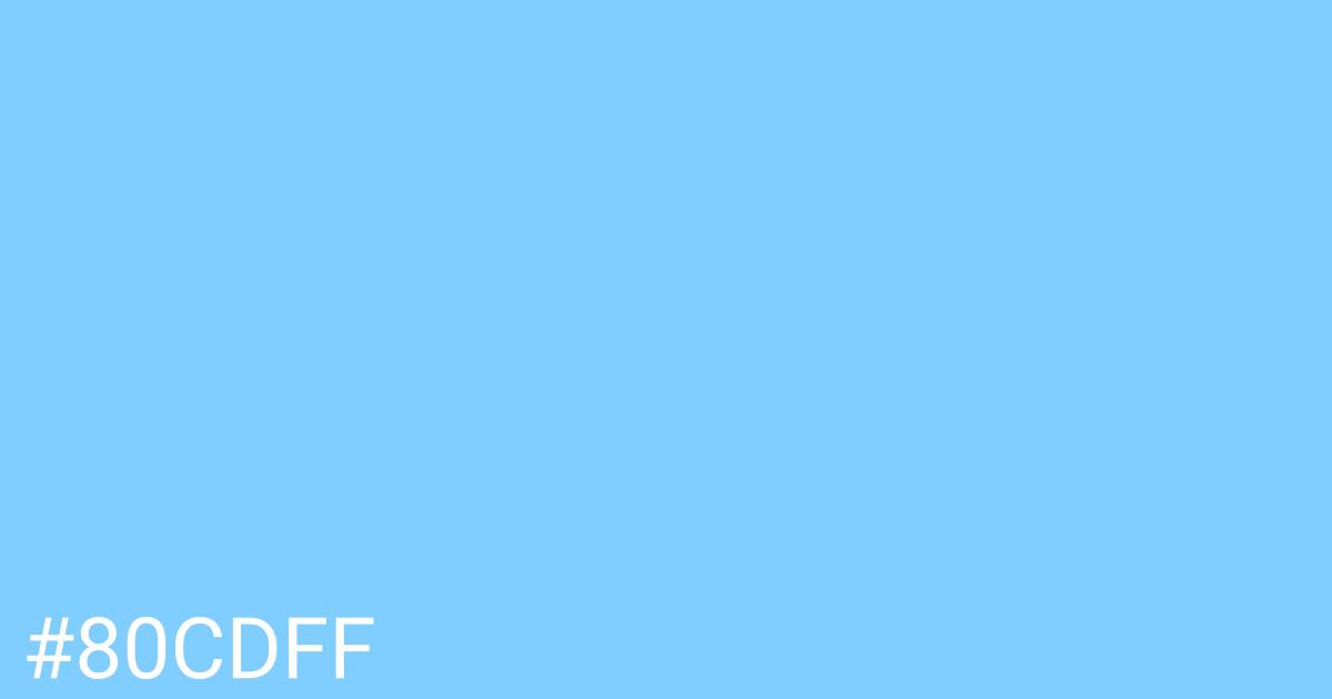 Hex color #80cdff graphic