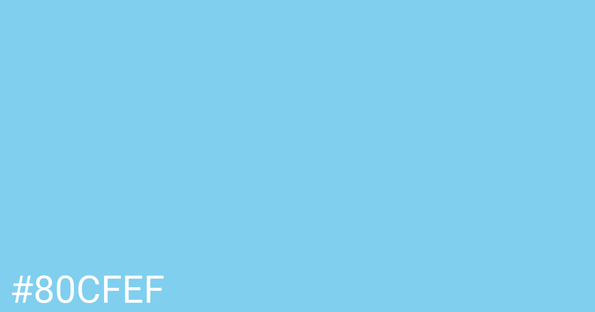 Hex color #80cfef graphic