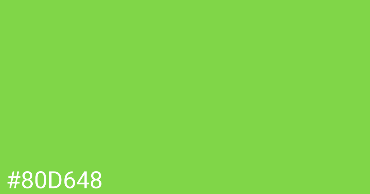 Hex color #80d648 graphic