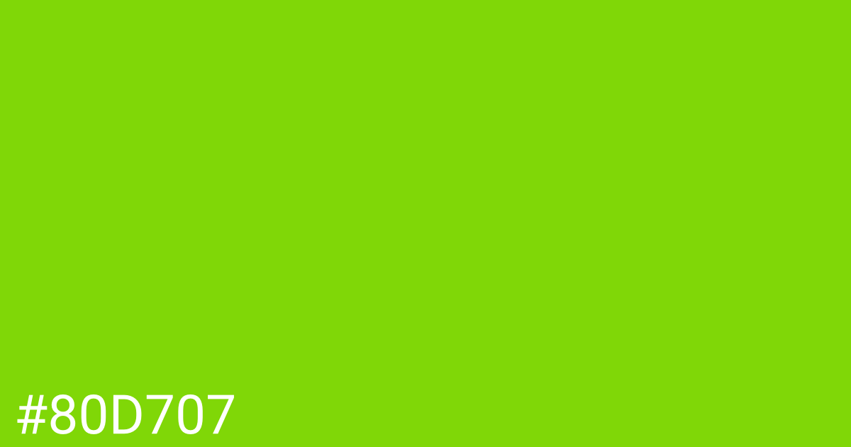 Hex color #80d707 graphic