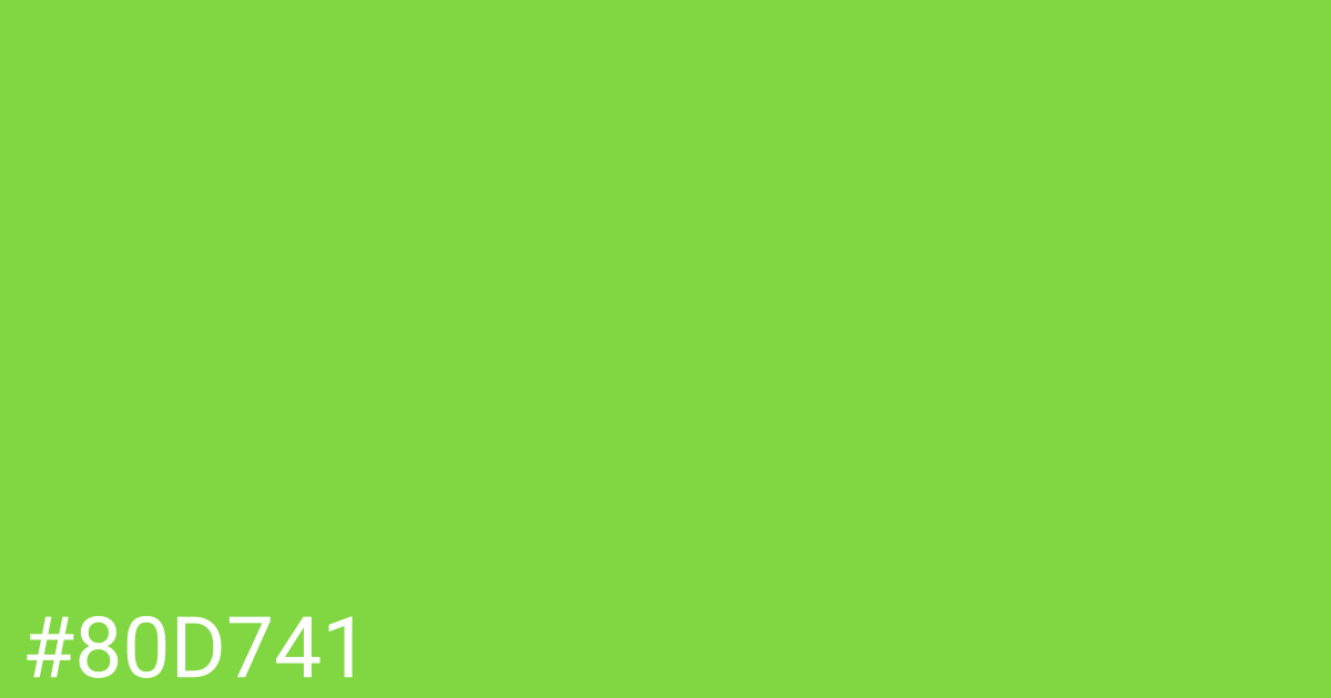Hex color #80d741 graphic