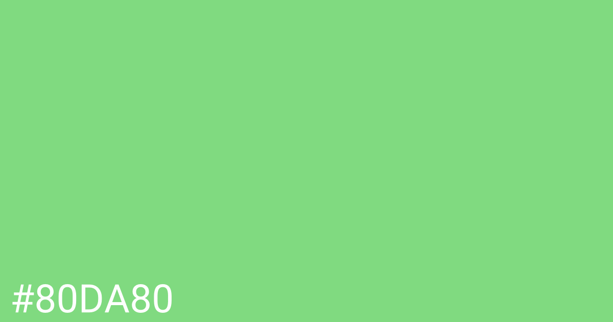 Hex color #80da80 graphic