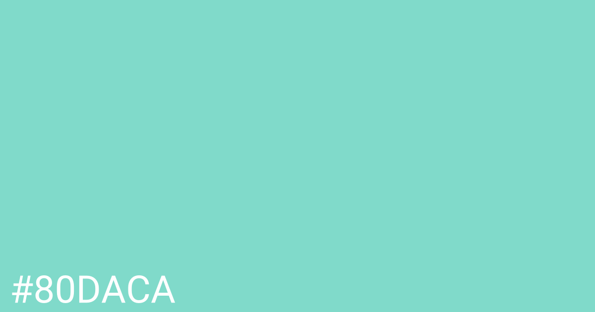 Hex color #80daca graphic