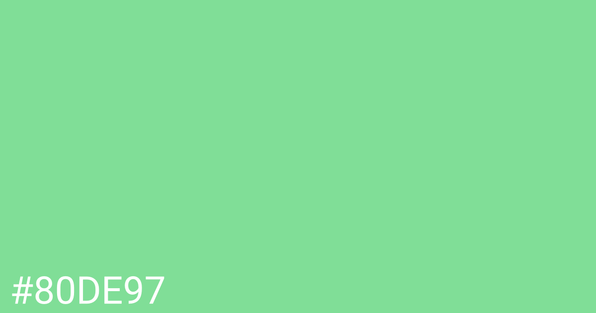 Hex color #80de97 graphic