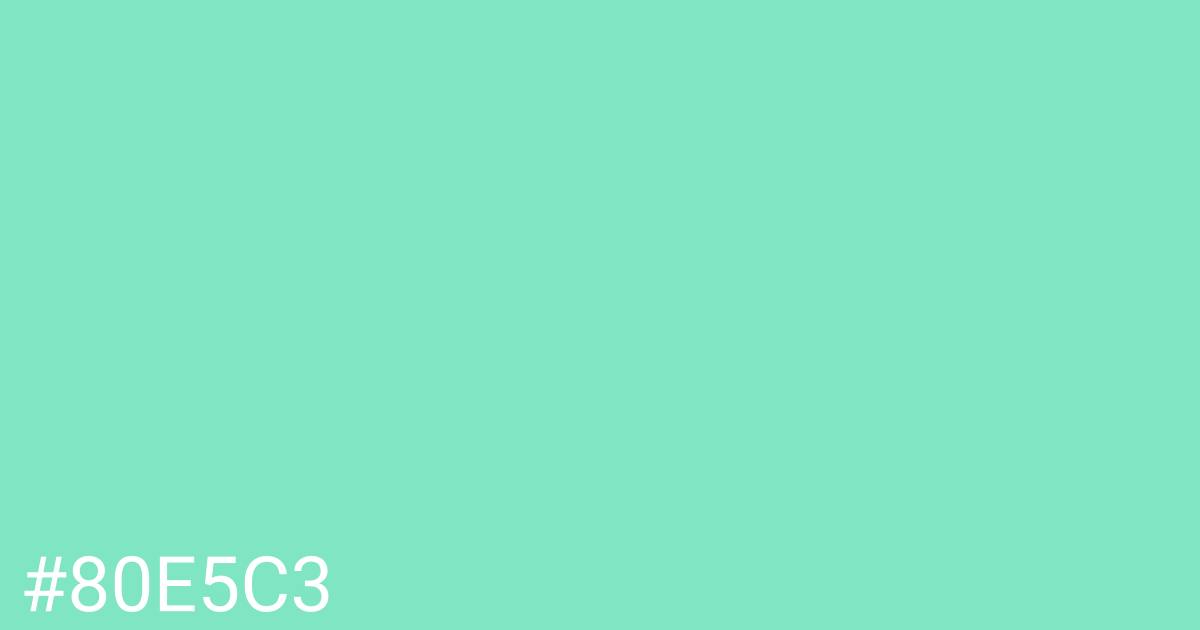 Hex color #80e5c3 graphic