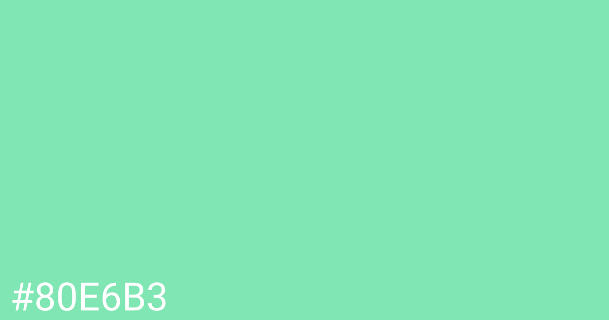 Hex color #80e6b3 graphic