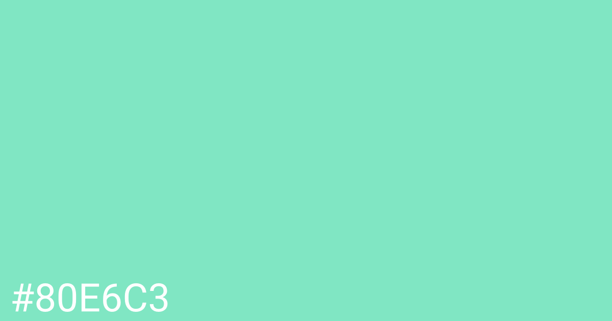 Hex color #80e6c3 graphic