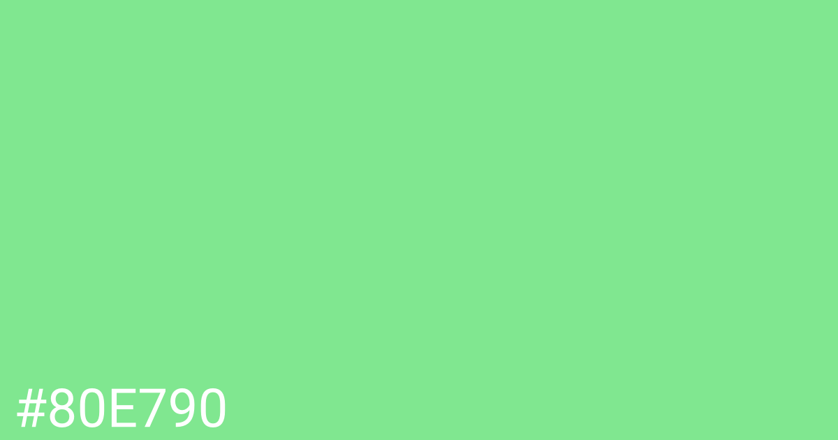 Hex color #80e790 graphic
