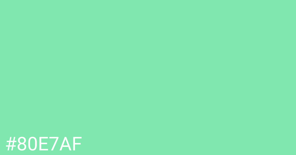 Hex color #80e7af graphic